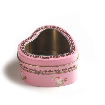 Wholesale decorative metal heart shape candy tin box