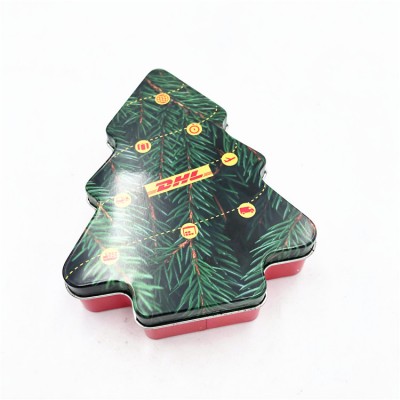 Custom tree shape tin can for decorative