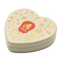 Heart shape candy tin can and food packaging tin container for chocolate pack